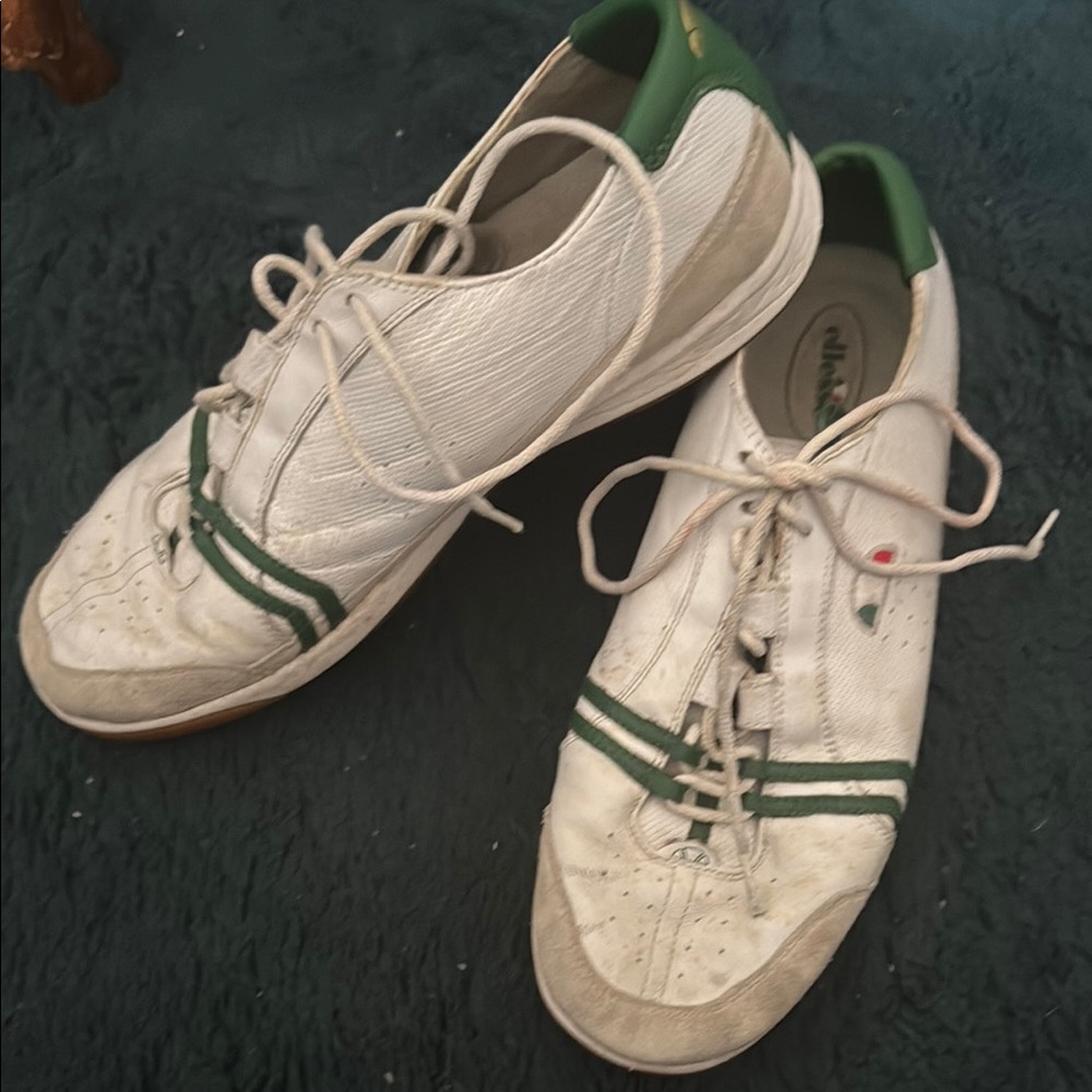 Ellesse White and Green Women's Sneakers